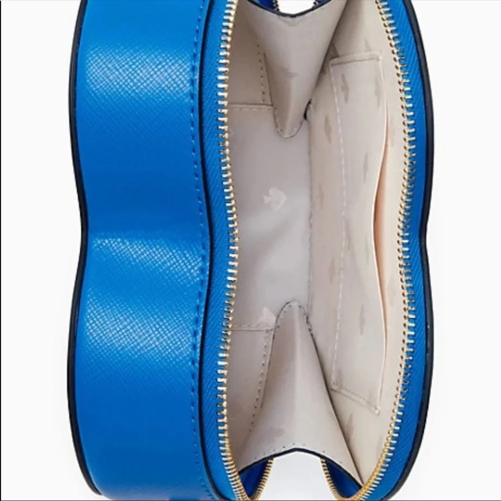 NWT KateSpade Love Shack Mini heart Crossbody Bag - blue